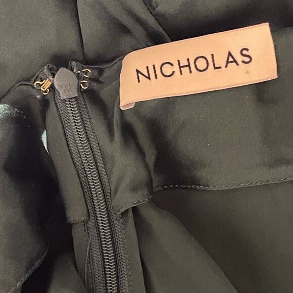 Nicholas Elegant Green Silk Dress - Picture 5 of 6